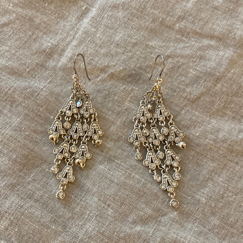 Silver & Rhinestone Earrings